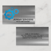 Auto Reparatie Mechanische Logo | Metallic Visitekaartje (Voorkant / Achterkant)