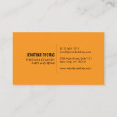 Auto Reparatie Moersleutel Logo Visitekaartje (Achterkant)