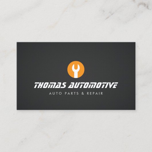 Auto Reparatie Moersleutel Logo Visitekaartje (Voorkant)