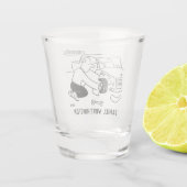 Auto Reparatie & Onderhoud. Mechanic's Shot Glas (Achterkant)