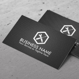 Auto Reparatie Professionele Black Metal Automotiv Visitekaartje