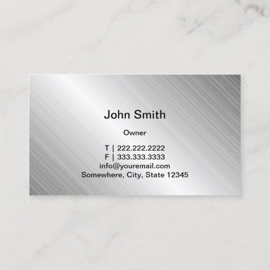 Auto-reparatie Professionele metalen auto Visitekaartje (Achterkant)