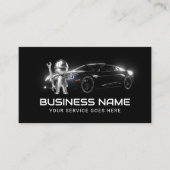 Auto Reparatie Service Moderne Metalen Mechanic Visitekaartje (Voorkant)