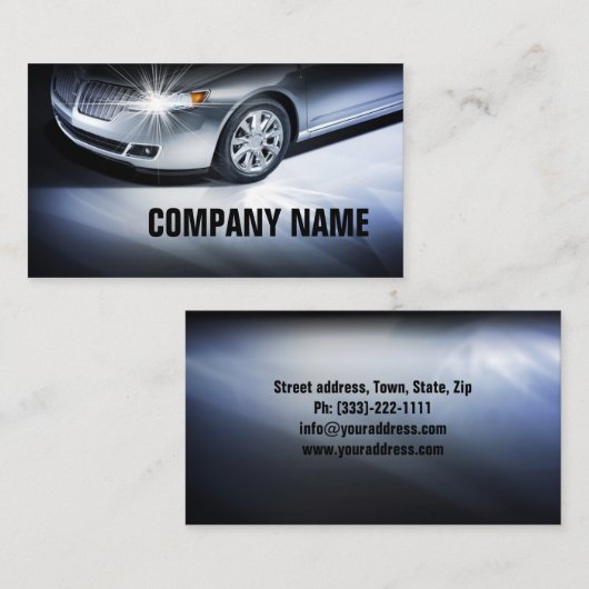 Auto Reparatie Service Winkel Auto Details Visitekaartje (Voorkant / Achterkant)