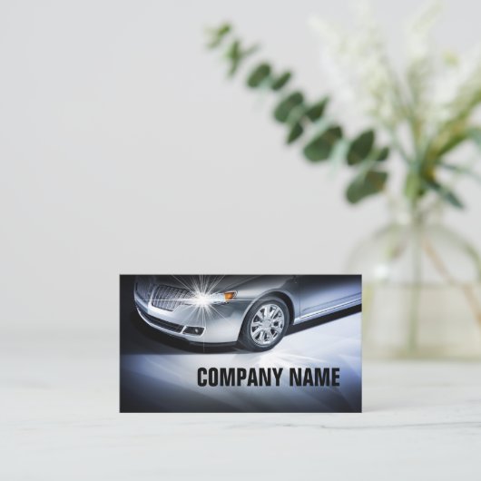 Auto Reparatie Service Winkel Auto Details Visitekaartje (Staand voorkant)