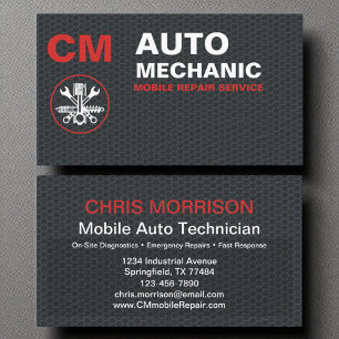 Auto Reparatie Services Mobile Mechanic Visitekaartje