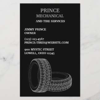 Auto reparatie van banden flyer