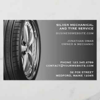 Auto reparatie van banden flyer