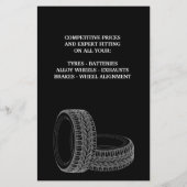 Auto reparatie van banden flyer (Achterkant)