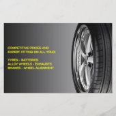 Auto reparatie van banden flyer (Achterkant)