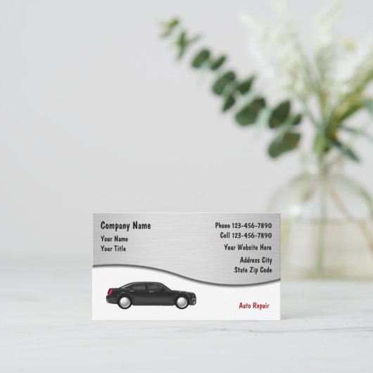 Auto Reparatie Visitekaartjes (Staand voorkant)