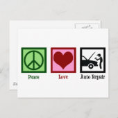 Auto reparatie Winkelwagen Briefkaart (Voorkant / Achterkant)