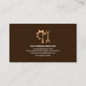 Auto-reparaties met een brons kettingwiel-rotaties visitekaartje (Achterkant)