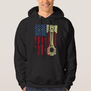 Auto Reparman Auto Mechanic Tools Piston USA Vlag Hoodie