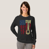 Auto Reparman Auto Mechanic Tools Piston USA Vlag T-shirt (Voorkant volledig)
