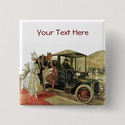AUTO RESTAURATIE - AUTOMOTIEF VIERKANTE BUTTON 5,1 CM (Voorkant)