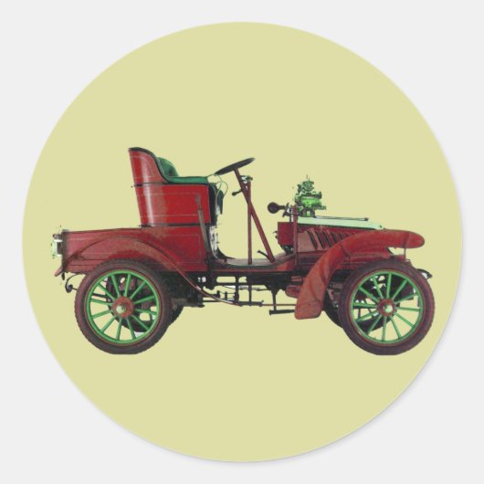 AUTO-RESTORATIE, AUTOMOTIEF RONDE STICKER (Voorkant)