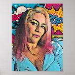 Auto-retrato Pop Art Poster<br><div class="desc">auto retrato en disease pop art</div>