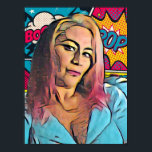 Auto-retrato Pop Art Poster<br><div class="desc">auto retrato en disease pop art</div>