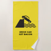Auto rijden - Bacon krijgen Strandlaken (Voorkant)