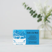 Auto rijden door zeepbellen visitekaartje (Staand voorkant)