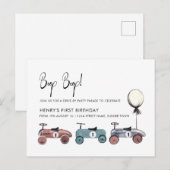 Auto rijdt langs bij quarantaine 1e verjaardagspar briefkaart (Voorkant / Achterkant)