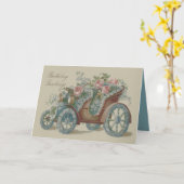 Auto Roos Vergeet me niet Bloemen Kaart (Gele Bloem)