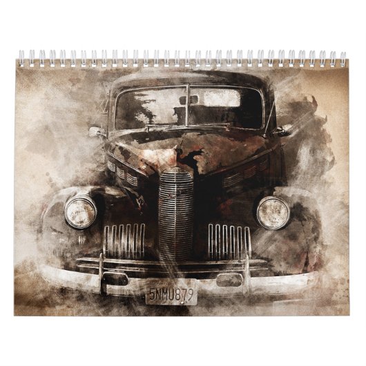  Auto Rusty Old Cars Agenda Kalender (Hoes)