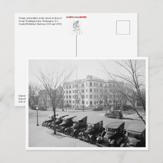 auto ' s voor George Washington in Briefkaart (Voorkant / Achterkant)