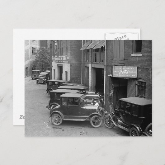 Auto Sales and Service, 1926 Briefkaart (Voorkant / Achterkant)