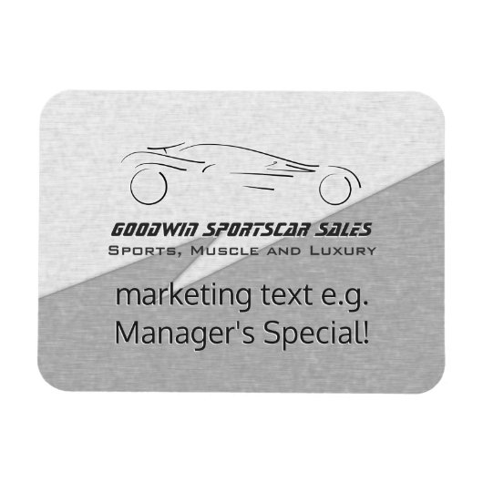Auto Sales Specials - metaal, zilveren automatisch Magneet (Horizontaal)