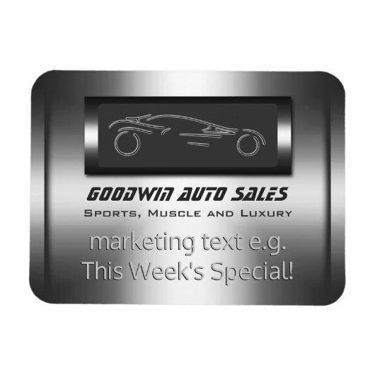 Auto Sales Specials - metaal, zilveren automatisch Magneet (Horizontaal)
