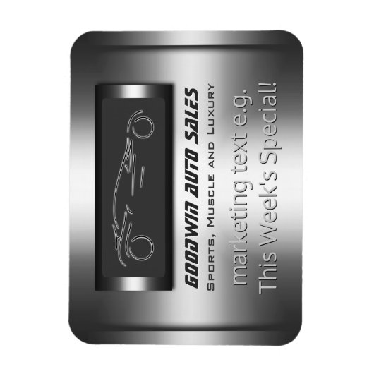 Auto Sales Specials - metaal, zilveren automatisch Magneet (Verticaal)