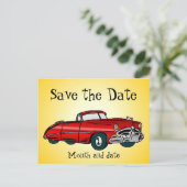  Auto Save the Date Briefkaart (Staand voorkant)