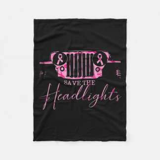 Auto Save The Headlights Borstkanker Strijders nk Fleece Deken