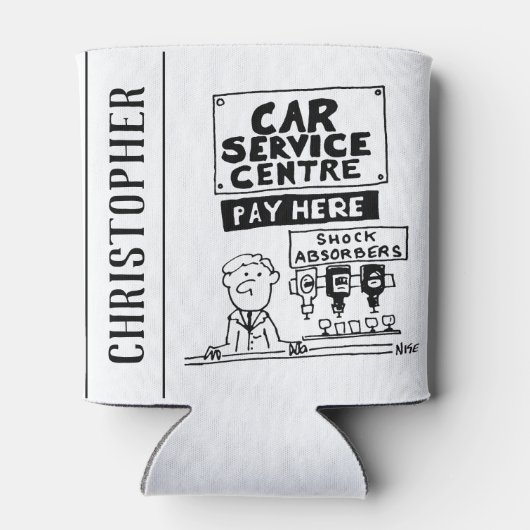 Auto Service Center Mechanics and Shock Absorbers Blikjeskoeler (Achterkant)