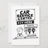 Auto Service Center Mechanics and Shock Absorbers Feestdagenkaart (Voorkant)