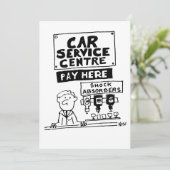 Auto Service Center Mechanics and Shock Absorbers Feestdagenkaart (Staand voorkant)