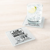 Auto Service Center Mechanics and Shock Absorbers Glazen Onderzetter (Schuin)