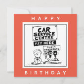 Auto Service Center Mechanics and Shock Absorbers. Kaart (Voorkant)