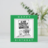 Auto Service Center Mechanics and Shock Absorbers. Kaart (Staand voorkant)