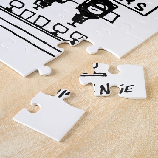 Auto Service Center Mechanics and Shock Absorbers Legpuzzel (Zijkant)