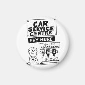 Auto Service Center Mechanics and Shock Absorbers Magneet (Voorkant)