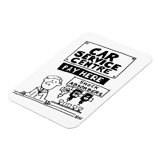 Auto Service Center Mechanics and Shock Absorbers Magneet (Linkerzijde)