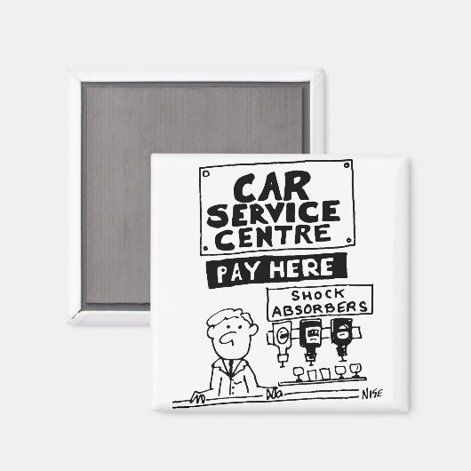 Auto Service Center Mechanics and Shock Absorbers Magneet (Voorkant / Achterkant)