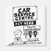 Auto Service Center Mechanics and Shock Absorbers Magneet (Voorkant)