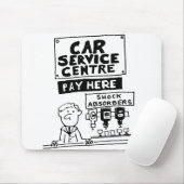 Auto Service Center Mechanics and Shock Absorbers Muismat (Met muis)