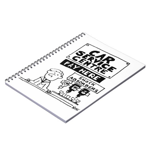 Auto Service Center Mechanics and Shock Absorbers Notitieboek (Linkerzijde)