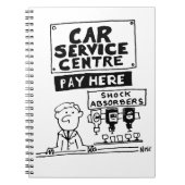 Auto Service Center Mechanics and Shock Absorbers Notitieboek (Voorkant)
