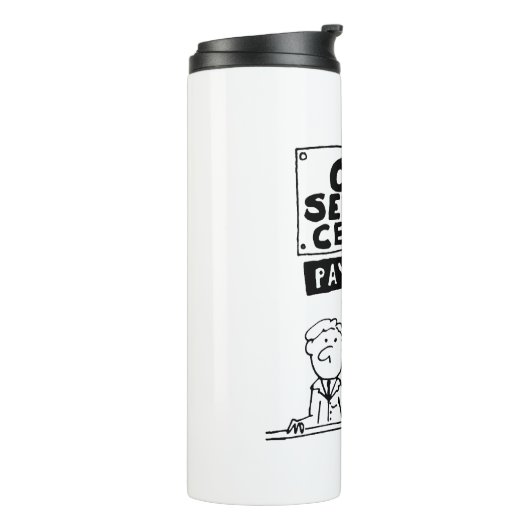 Auto Service Center Mechanics and Shock Absorbers Thermosbeker (Gedraaid links)